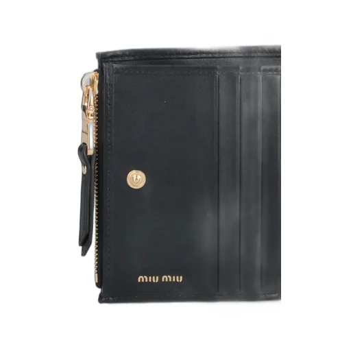 Miu Miu Logo Plaque Zipped Wallet