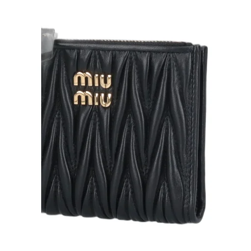 Miu Miu Logo Plaque Zipped Wallet