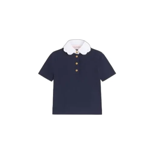 Valentino Embroidered Collar Top
