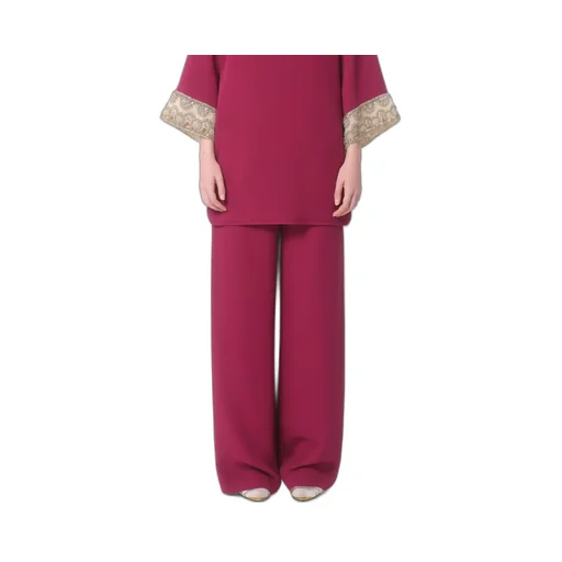 Valentino High Waist Straight Leg Trousers