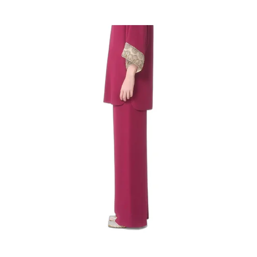 Valentino High Waist Straight Leg Trousers