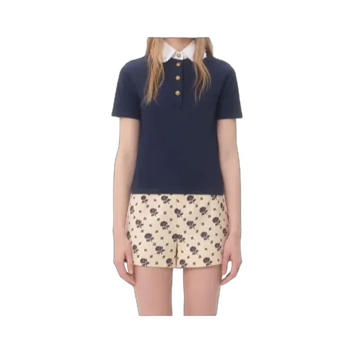 Valentino Embroidered Collar Top