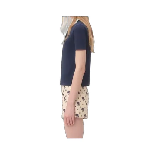 Valentino Embroidered Collar Top