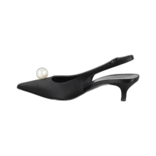 Magda Burtym Embellished Slingback Satin Pumps