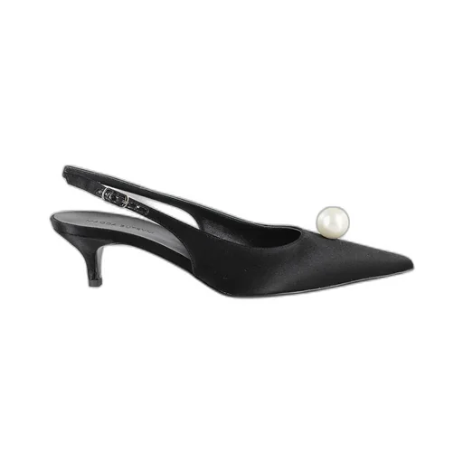 Magda Burtym Embellished Slingback Satin Pumps
