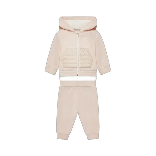 Moncler Enfant Embroidered Logo Cotton Tracksuit Set