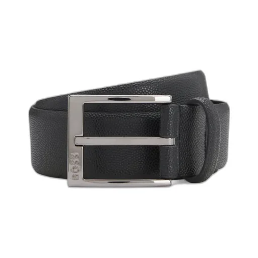 Logo-Engraved Leather Belt