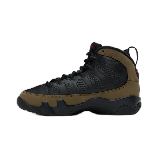 Big Kids Black & Khaki Air Jordan 9 Retro Sneakers