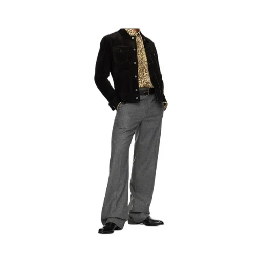 Grained Leather Buckle T-Belt
