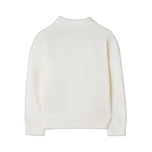 Check Label Wool Cardigan