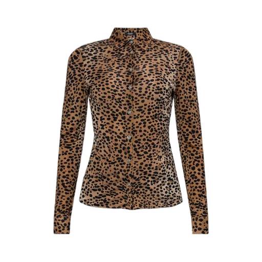 Versace Leopard-Printed Long-Sleeved Shirt