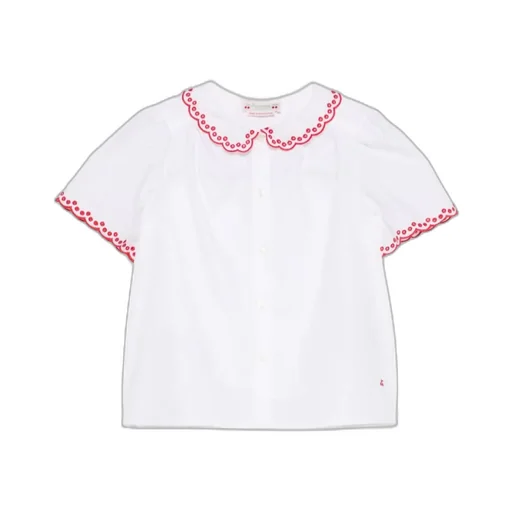 Bonpoint Ezzie Scallop-Edge Blouse