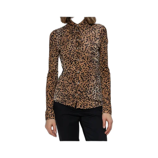 Versace Leopard-Printed Long-Sleeved Shirt