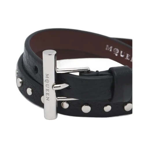 Alexander Mcqueen T-Bar Double Wrap Bracelet