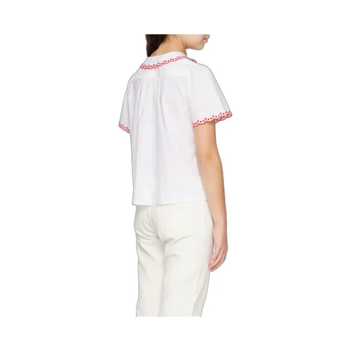 Bonpoint Ezzie Scallop-Edge Blouse
