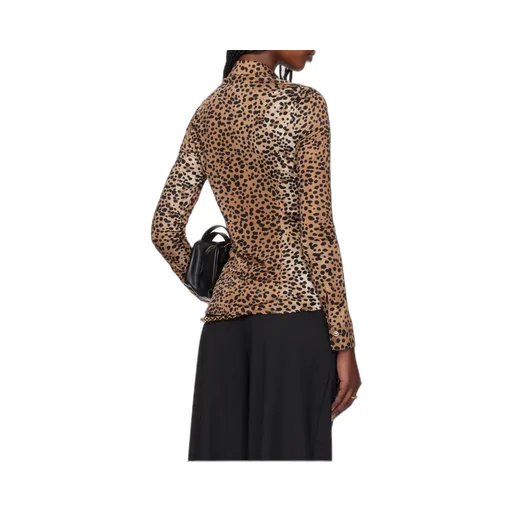 Versace Leopard-Printed Long-Sleeved Shirt
