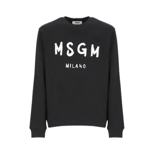 Msgm Logo-Printed Crewneck Sweatshirt