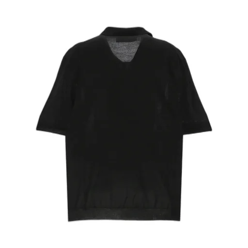 Marni Logo Embroidered Knitted Polo Top
