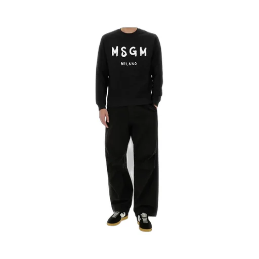 Msgm Logo-Printed Crewneck Sweatshirt