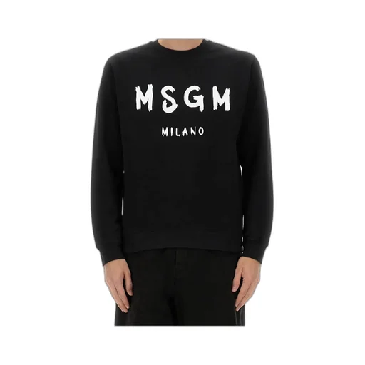Msgm Logo-Printed Crewneck Sweatshirt