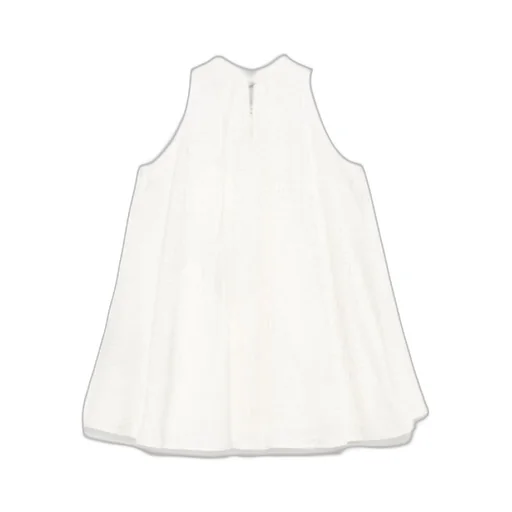 Balmain Kids Patterned-Jacquard Sleeveless Dress