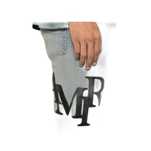 Amiri Logo Embroidered Distressed Skinny Jeans