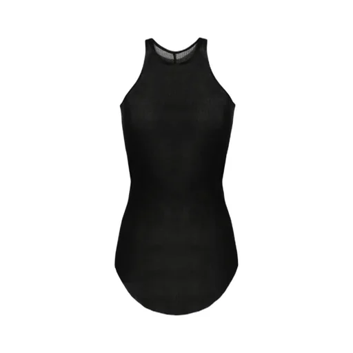 Rick Owens Hollywood Basic Ribbed Scoop Neck Tank Top