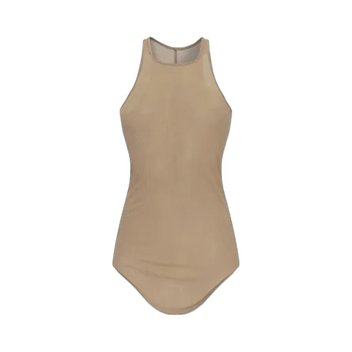 Rick Owens Hollywood Basic Ribbed Scoop Neck Tank Top