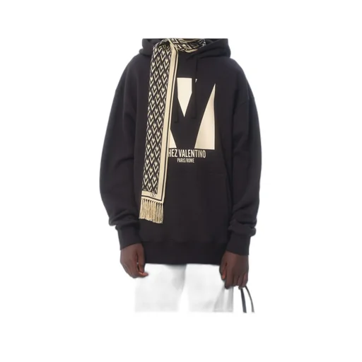 Valentino Toute La V Fringed Edge Scarf