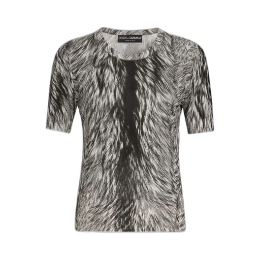 Fur-Print Top