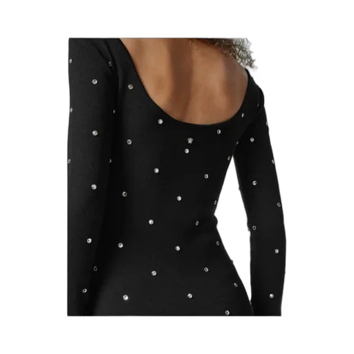 Versace Stud-Embellished Long-Sleeved Maxi Skirt