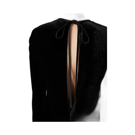 Miu Miu Long-Sleeved Velvet Mini Dress