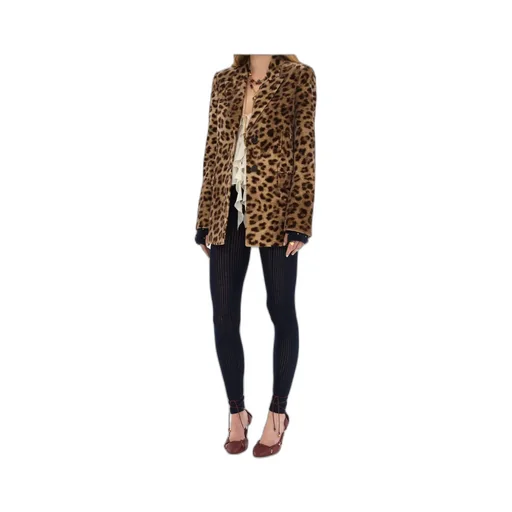Chloé Leopard Print Button-Up Jacket