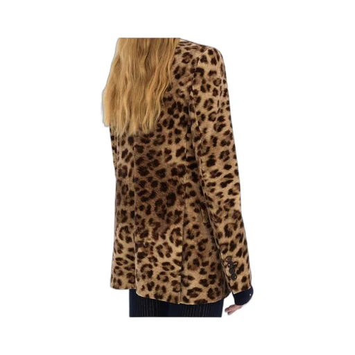 Chloé Leopard Print Button-Up Jacket