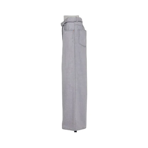 Wide-Leg Belted Jeans