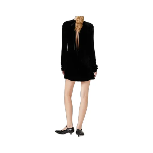 Miu Miu Long-Sleeved Velvet Mini Dress