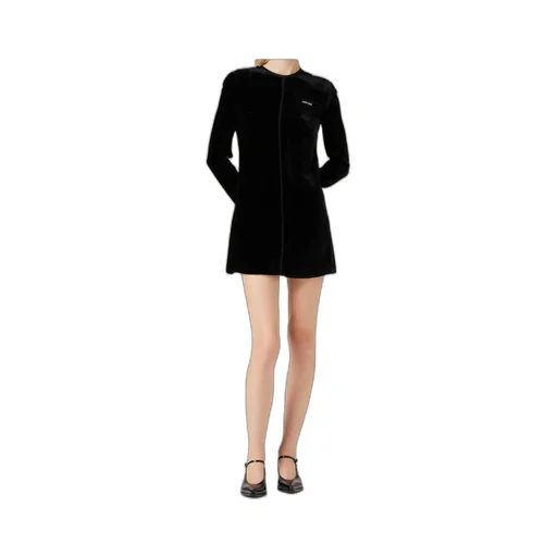Miu Miu Long-Sleeved Velvet Mini Dress