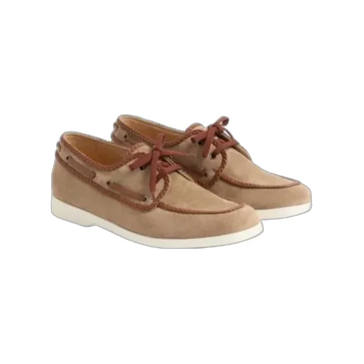 Valentino Almond Toe Lace-Up Boat Shoes