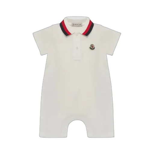 Moncler Enfant Tricolor-Trimmed Romper