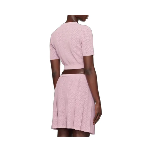 Givenchy Monogram 72 Jacquard Short-Sleeve Knit Top