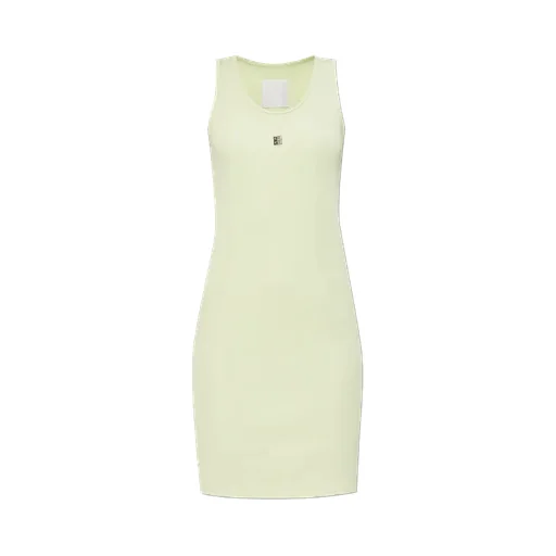 Givenchy 4G Plaque Ribbed-Knit Tank Dress