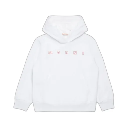 Marni Kids Logo Detailed Hoodie