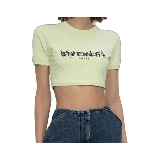 Givenchy Logo Printed Cropped T-Shirt