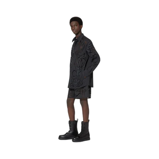 Flower Hollowed Out Shirt Casual Jacket