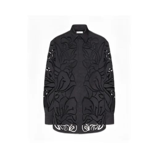 Flower Hollowed Out Shirt Casual Jacket