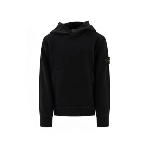 Stone Island Junior Compass Patch Fleece Hoodie