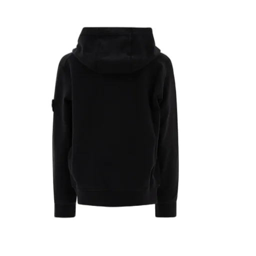 Stone Island Junior Compass Patch Fleece Hoodie