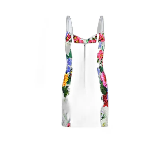 Dolce & Gabbana Peony Printed Calf-Length Dress