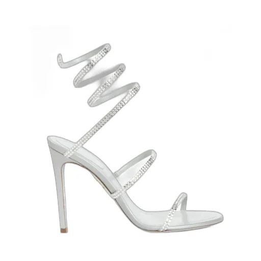 Ren Caovilla Cleo Embellished Heeled Sandals