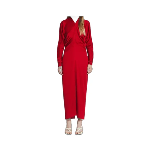 Lanvin Draped V-Neck Dress